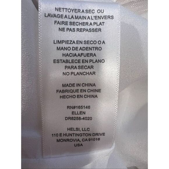 Helsi Women's White Tan Ellen Long Sleeve 3D Floral Mini Dress Small NWOT - Picture 13 of 14